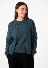 Load image into Gallery viewer, Dreams  Cashmere Like Crew Neck Crop Cardigan - Sea Blue