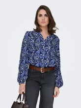 Load image into Gallery viewer, ONLY Raya L/S Printed Shirt - Blues
