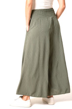 Load image into Gallery viewer, Made in Italy Pinstriped Wide Leg Trousers - Sage
