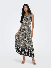 Load image into Gallery viewer, ONLY Sleeveless Shirt Collar Dress - Navy/Cream