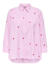 Load image into Gallery viewer, ONLY Grace Red Heart Pink Shirt