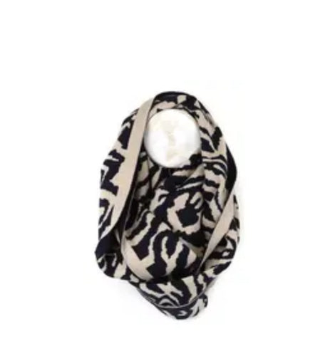 POM Navy Zebra Stripe Snood