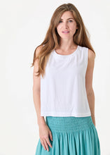 Load image into Gallery viewer, DREAMS Linen Viscose Button Back Vest - White