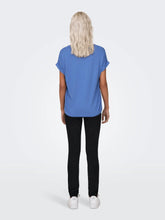 Load image into Gallery viewer, ONLY Short Sleeve Fold Up Cuff T-Shirt - Blue Yonder