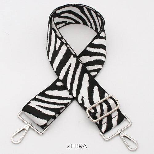 Black and White Zebra Bag Strap