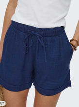 Load image into Gallery viewer, ONLY Indigo Seersucker Pull On Shorts