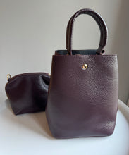 Load image into Gallery viewer, Leather Grab Handle Bag - Merlot