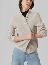 Load image into Gallery viewer, Vero Moda Beige Lightweight Bomber Jacket