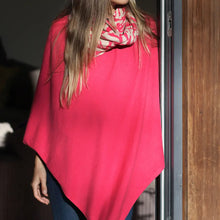 Load image into Gallery viewer, POM Raspberry Recycled Blend Poncho