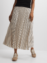Load image into Gallery viewer, Dreams Polka Dot Pleated Skirt - Cream/Black