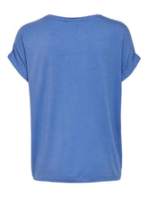 Load image into Gallery viewer, ONLY Short Sleeve Fold Up Cuff T-Shirt - Blue Yonder