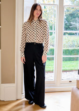 Load image into Gallery viewer, Dreams Cream/Black Polka Dot Print Shirt