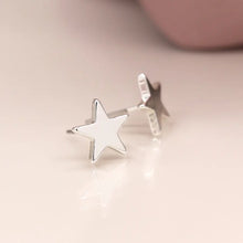Load image into Gallery viewer, POM Small Silver Plated Star Stud Earrings
