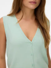 Load image into Gallery viewer, AWARE V Neck Knitted Vest Top - Aqua Foam