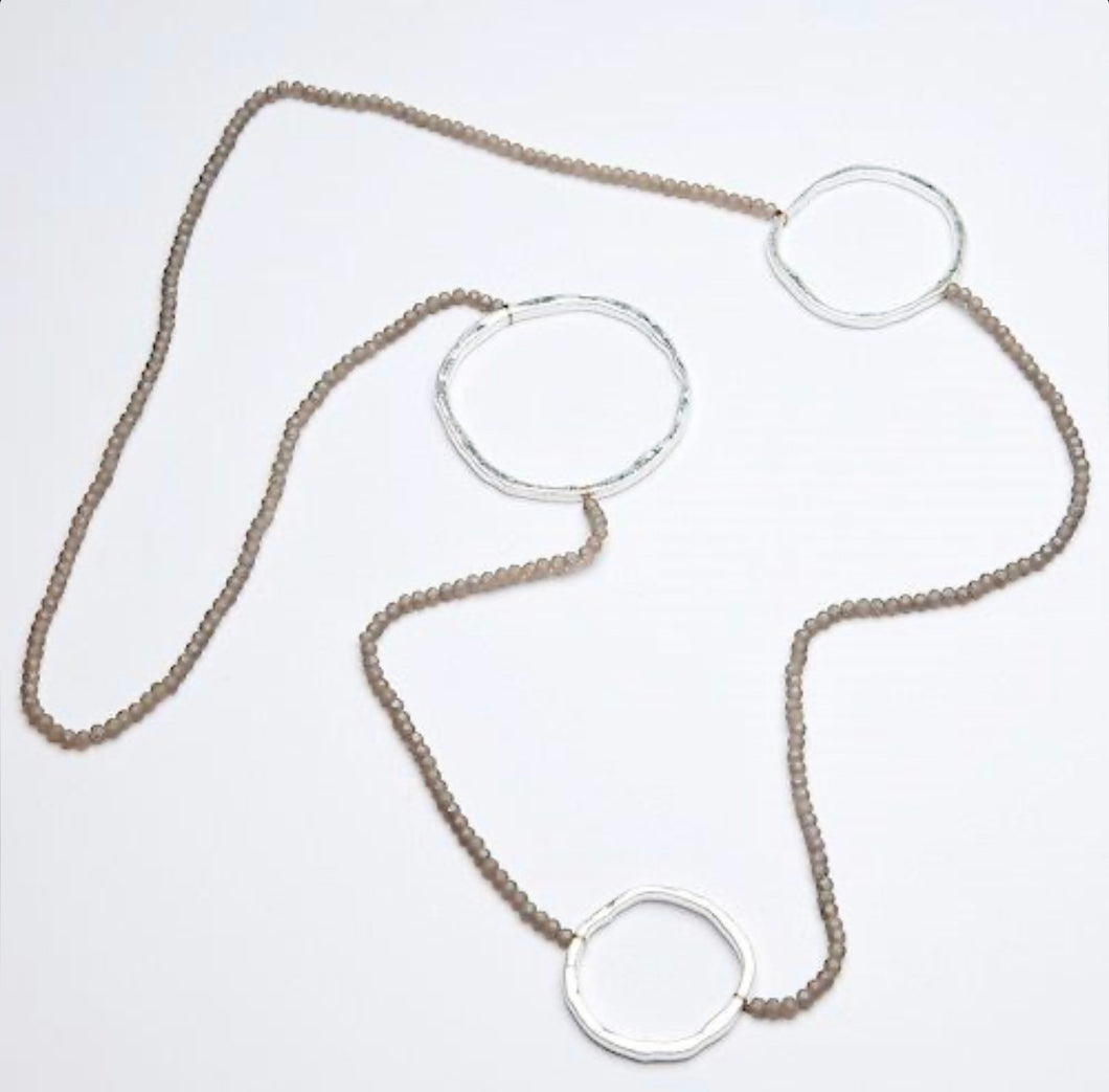 Eliza Gracious Long Circles Necklace