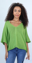 Load image into Gallery viewer, Made in Italy Fine Knit Seam Front Top - Apple