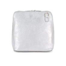 Load image into Gallery viewer, Made in Italy Small Leather Cross Body Bag - Silver