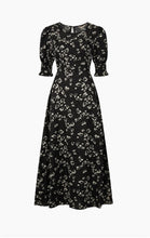 Load image into Gallery viewer, Sarta Love Hearts Midi Tea Dress - Black