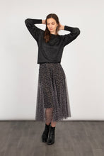 Load image into Gallery viewer, Eden Tulle Swing Skirt - Grey Leopard