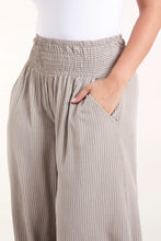 Load image into Gallery viewer, Made in Italy Pinstriped Wide Leg Trousers - Beige