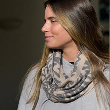Load image into Gallery viewer, POM Grey Animal Stripe Snood