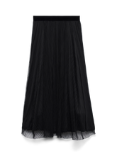 Load image into Gallery viewer, Vero Moda Pleated Net Mid Waist Skirt - Black