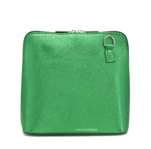 Load image into Gallery viewer, Made in Italy Small Cross Body Bag - Metallic Green