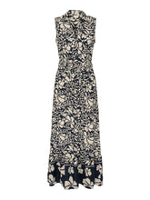 Load image into Gallery viewer, ONLY Sleeveless Shirt Collar Dress - Navy/Cream