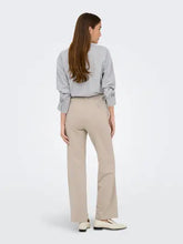 Load image into Gallery viewer, ONLY Stretch Jersey Straight Fit Tailored Trousers - Ecru