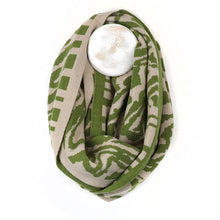 Load image into Gallery viewer, POM Leaf Green Zebra Snood