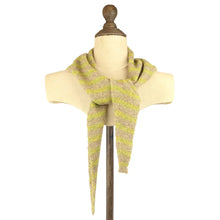 Load image into Gallery viewer, POM Carly Lime &amp; Oatmeal Triangle Scarf