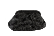 Load image into Gallery viewer, Straw Clutch Bag - Black