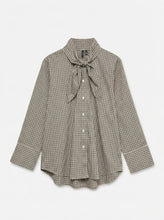 Load image into Gallery viewer, ONLY L/S Neck Scarf Shirt - Oatmeal/Brown