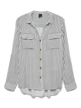Load image into Gallery viewer, Vero Moda L/S Striped Shirt -Navy &amp; White