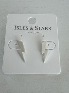Isles and Stars Silver Lightening Stud Earrings