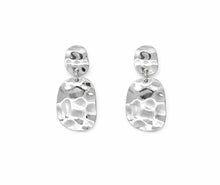 Load image into Gallery viewer, Isles and Stars Hammered Drop Earrings - Silver