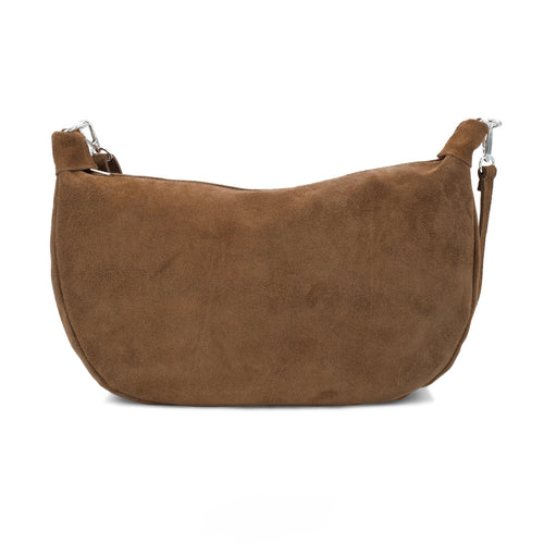 Brown Suede Crossbody Sling Bag