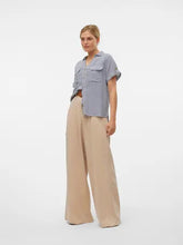 Load image into Gallery viewer, Vero Moda Short Sleeve Striped Shirt - Navy/White