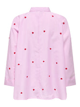 Load image into Gallery viewer, ONLY Grace Red Heart Pink Shirt