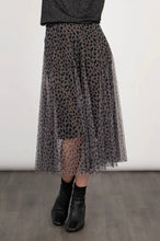 Load image into Gallery viewer, Eden Tulle Swing Skirt - Grey Leopard