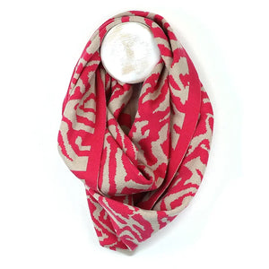 POM Raspberry Animal Stripe Snood