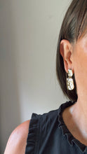Load image into Gallery viewer, Gold Hammered High Shine Earrings