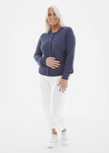 Load image into Gallery viewer, Dreams Cashmere Like Crew Neck Cardigan - Denim Blue