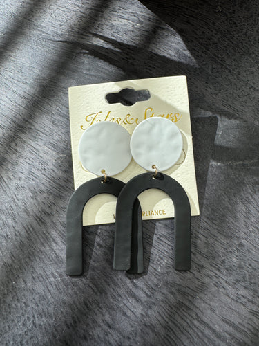 Black & White Statement Earrings