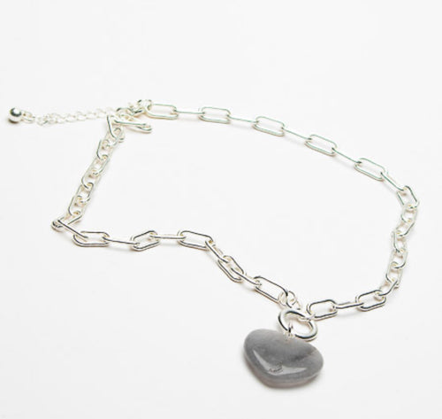 Eliza Gracious Stone Heart Necklace