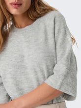 Load image into Gallery viewer, ONLY Half Sleeve Knitted Top - Light Grey