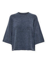 Load image into Gallery viewer, ONLY 3/4 Sleeve Knitted Jumper - Navy
