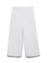 Load image into Gallery viewer, AWARE Wide Leg Organic Cotton Ankle Trousers - White