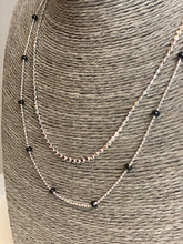 Load image into Gallery viewer, Double Layered Black Bead Necklace