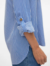 Load image into Gallery viewer, Vero Moda Striped Shirt in Surf &amp; White